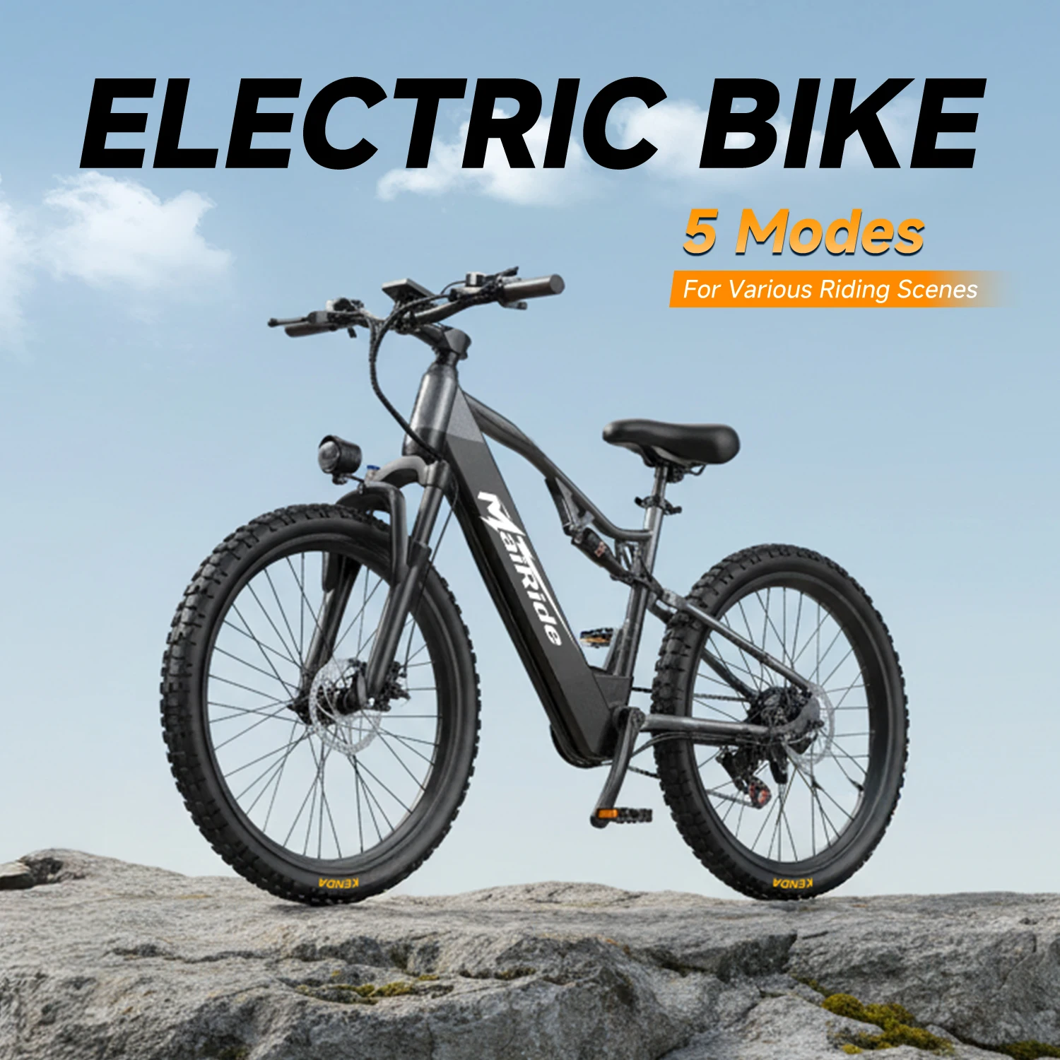Bicicletta elettrica da montagna Aairsk XT90, con ruote da 26 pollici, batteria rimovibile da 48V e 20Ah, cambio a 21 velocità, motore brushless da 250W e display LCD.