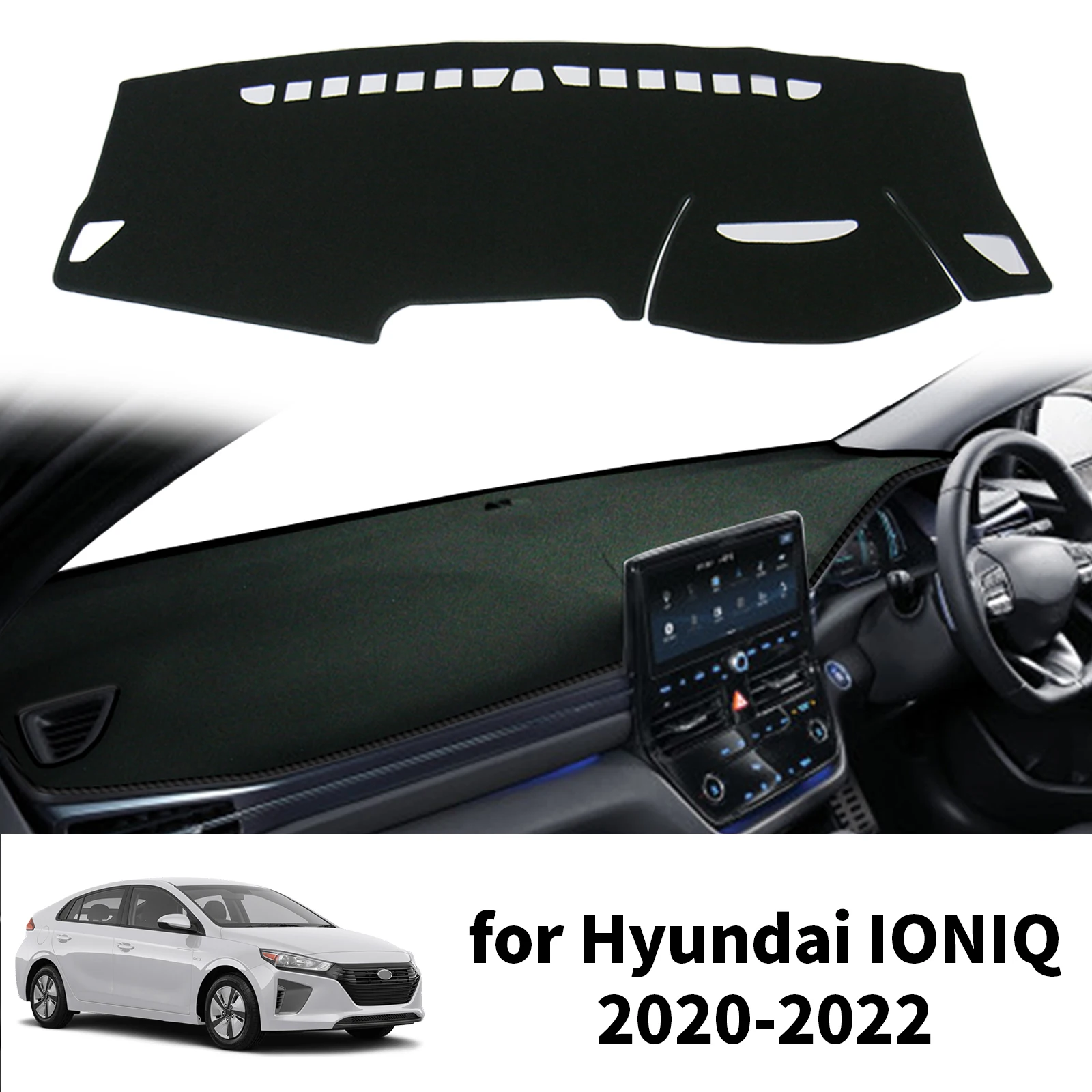 

Dashboard Cover Pad for Hyundai IONIQ 2020 2021 2022 Electric EV Dashmat Dash Mat Car Anti-Slip Sunshade Protective Carpet