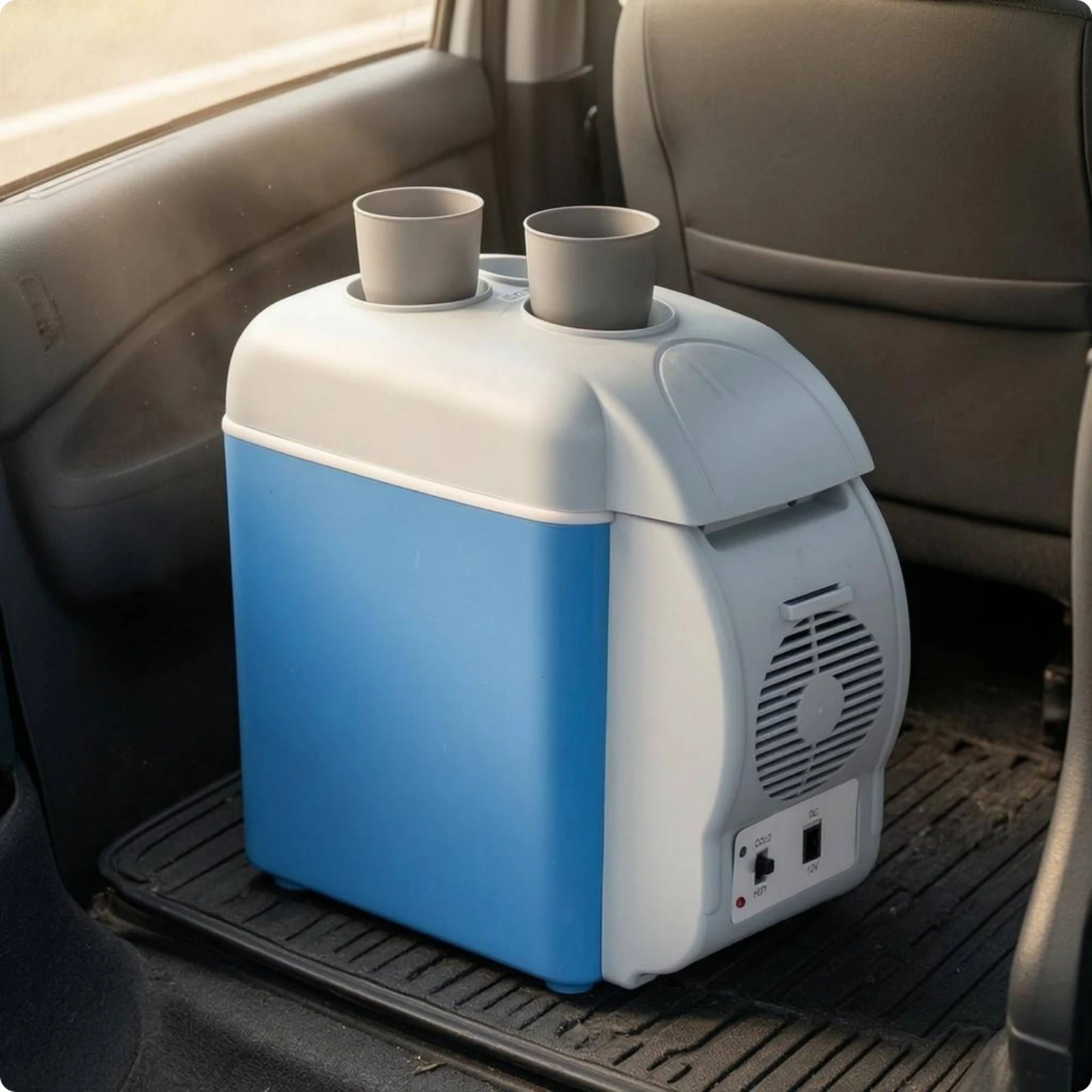 7.5L Mini Fridge 12V/220V Dual Electrical Potential Mini Fridge Compact Size Electric Chiller and Warmer for Travel Office