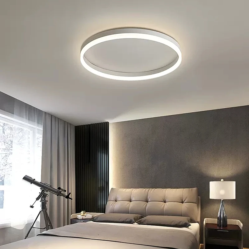 Lampade da soffitto moderne a LED Lampadari Luci Soggiorno Sala da pranzo Cucina Camera da letto Plafoniera Semplice rotonda Decorazioni per la casa Luce per interni