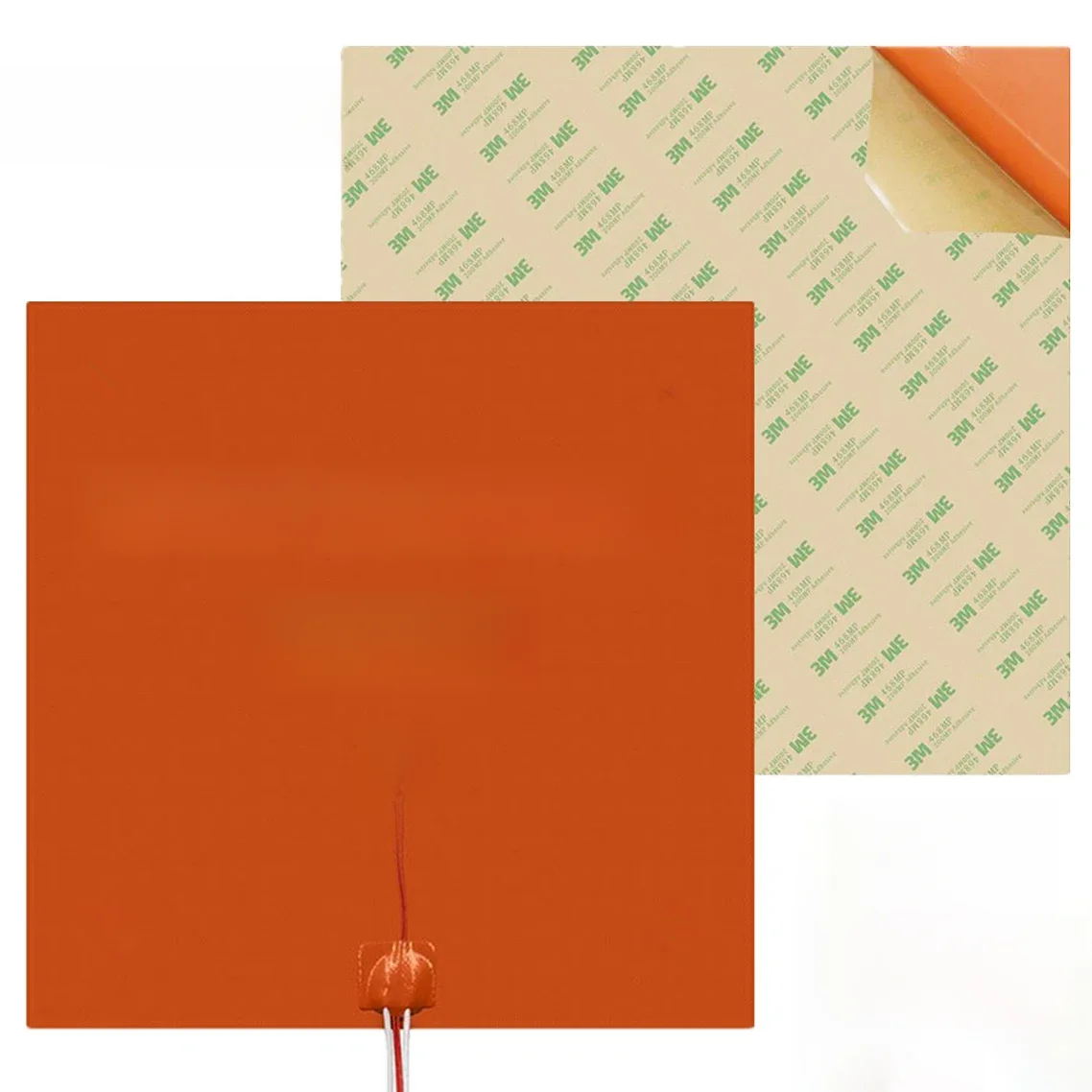 Coussin chauffant en Silicone 400x400mm, 800W 24V/220V, étanche avec thermistance NTC 3950 100k, tapis chauffant + colle adhésive, pièces d'imprimante 3D