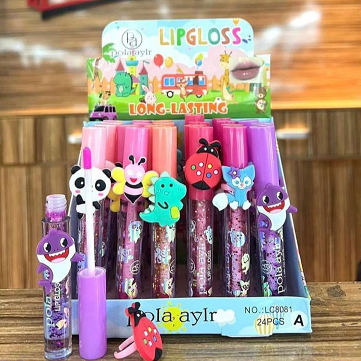 Lipgloss Long Lasting with Children's Makeup Pitch Ring-Pola Aylr