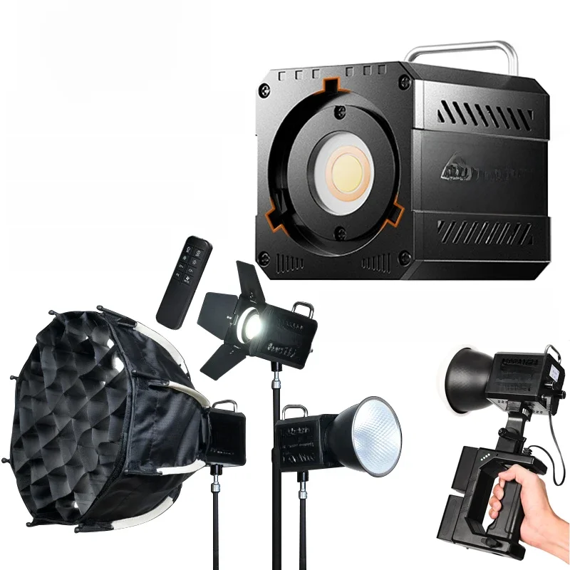 Dubbele kleurtemperatuur COB-fotografielicht 80W Professioneel LED-videolicht Draagbare lampenkap Handheld invullicht mini Bowens - afbeelding 2