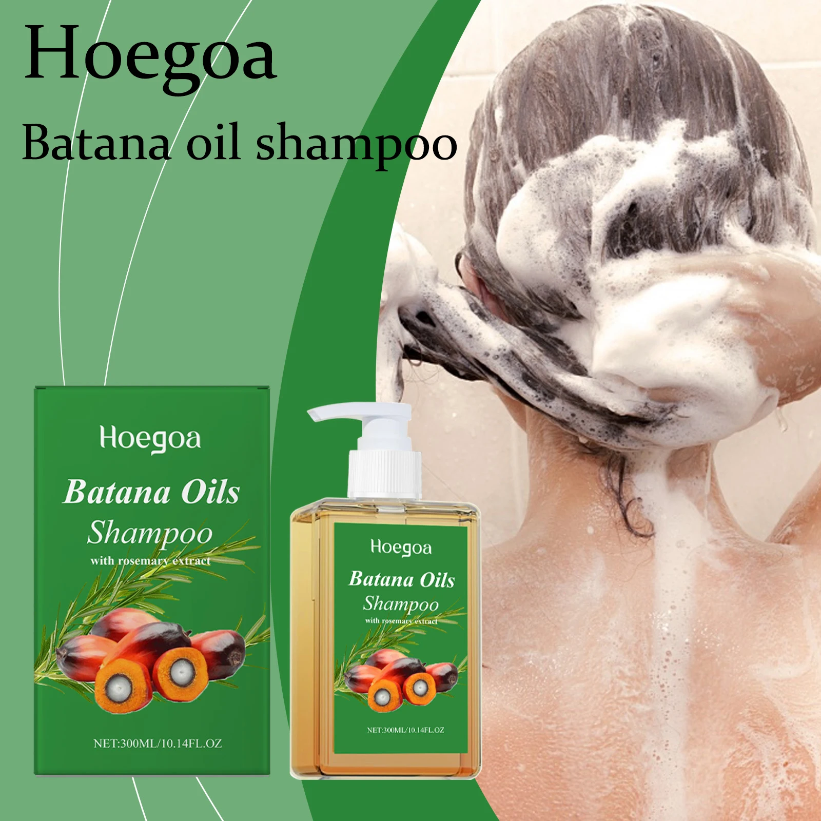 

Hoegoa Batana Oil Hair Shampoo Deeply Nourishing Repair Damaged Hair Strenthening Oil Control Smoothing Batana Oil Shampoo