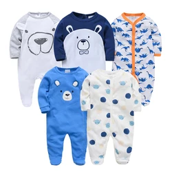 Autumn Winter Baby Romper Boys Clothing 100% Cotton Soft Pajmas Cartoon Printing Jumpsuit Kids 0-3 Months for Newborn