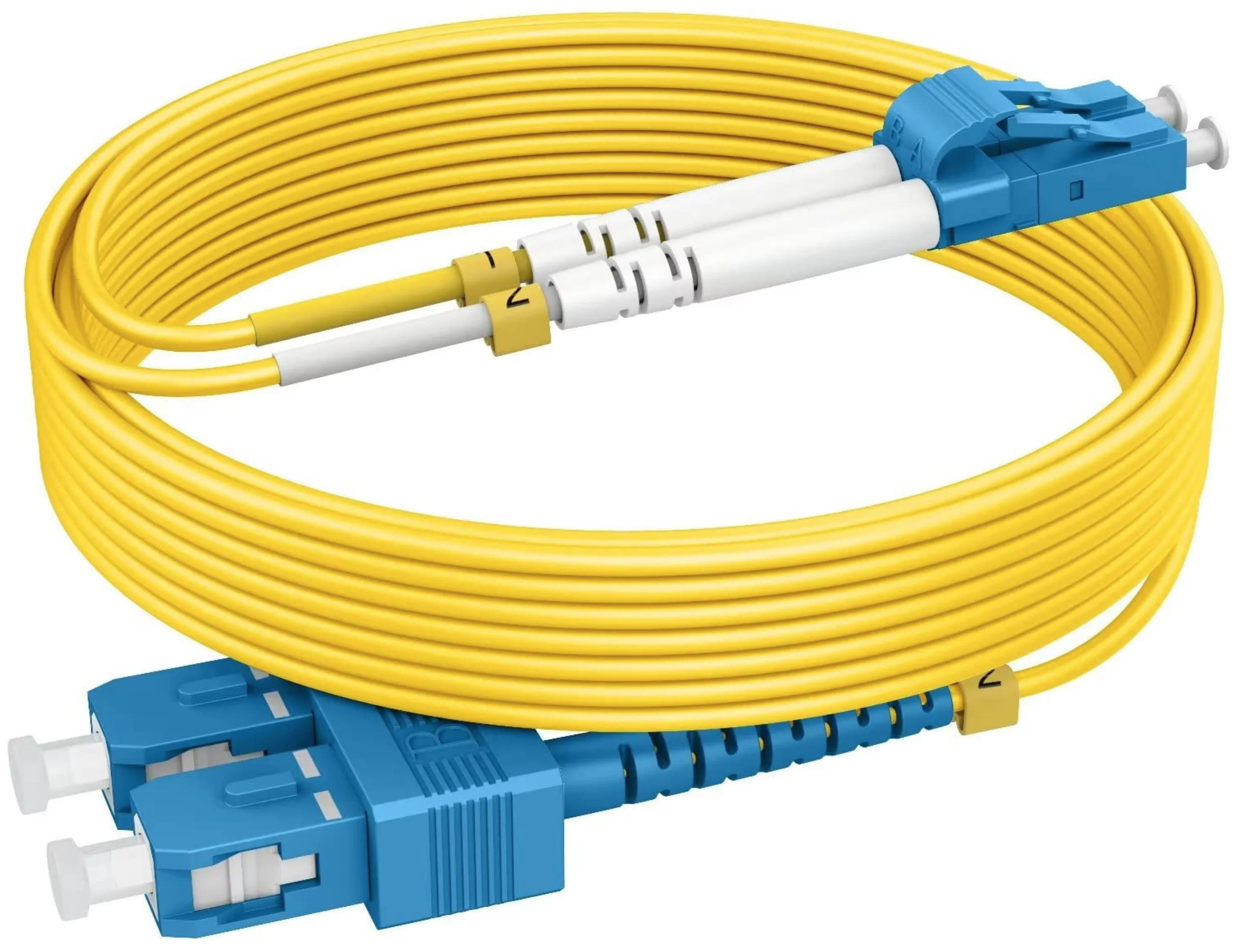 

OS2 SC to LC Single Mode Fiber Patch Cables,Fiber Optic Cable SMF LSZH Duplex 9/125μm OD 2.0mm