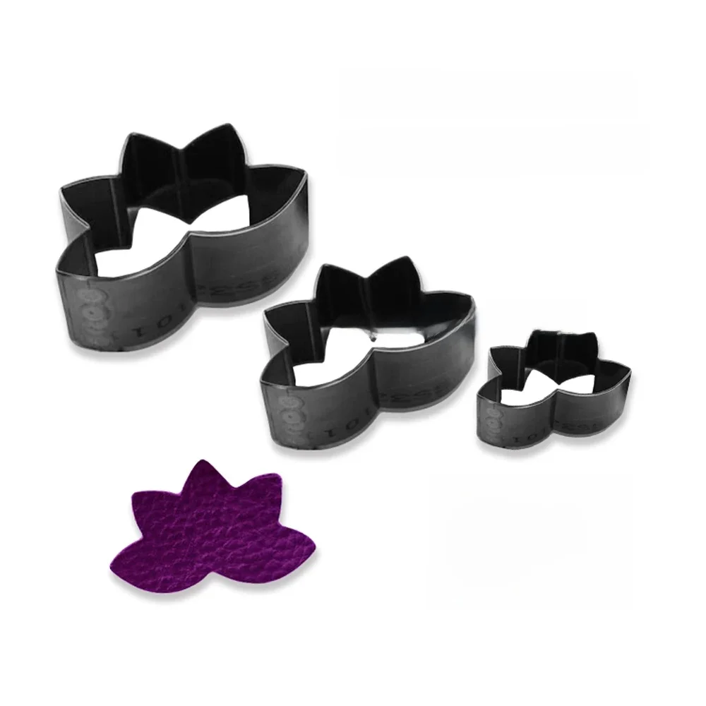 Règle en acier en forme de Lotus de 20mm à 100mm, moule de découpe en acier pour le cuir, poinçon en acier pour l'artisanat du cuir