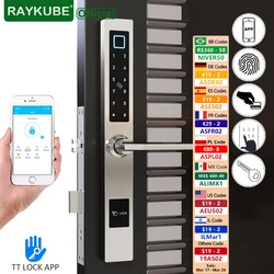 BAYKUBE TT Lock APP BL Electronic Door Lock Waterproof Fingerprint Smart Card Support Temporary Password Aluminum Door Lock