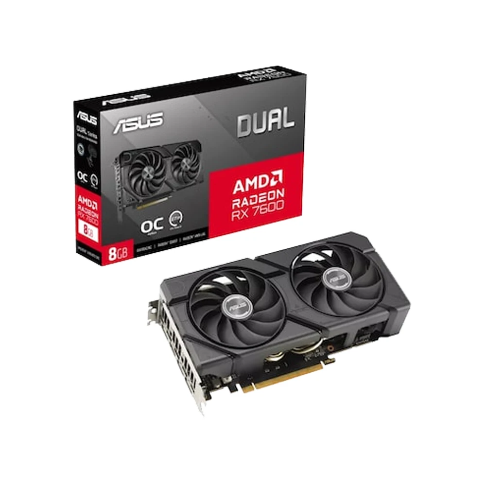 ASUS DUAL RX 7600 O 8G EVO OC D6 8GB