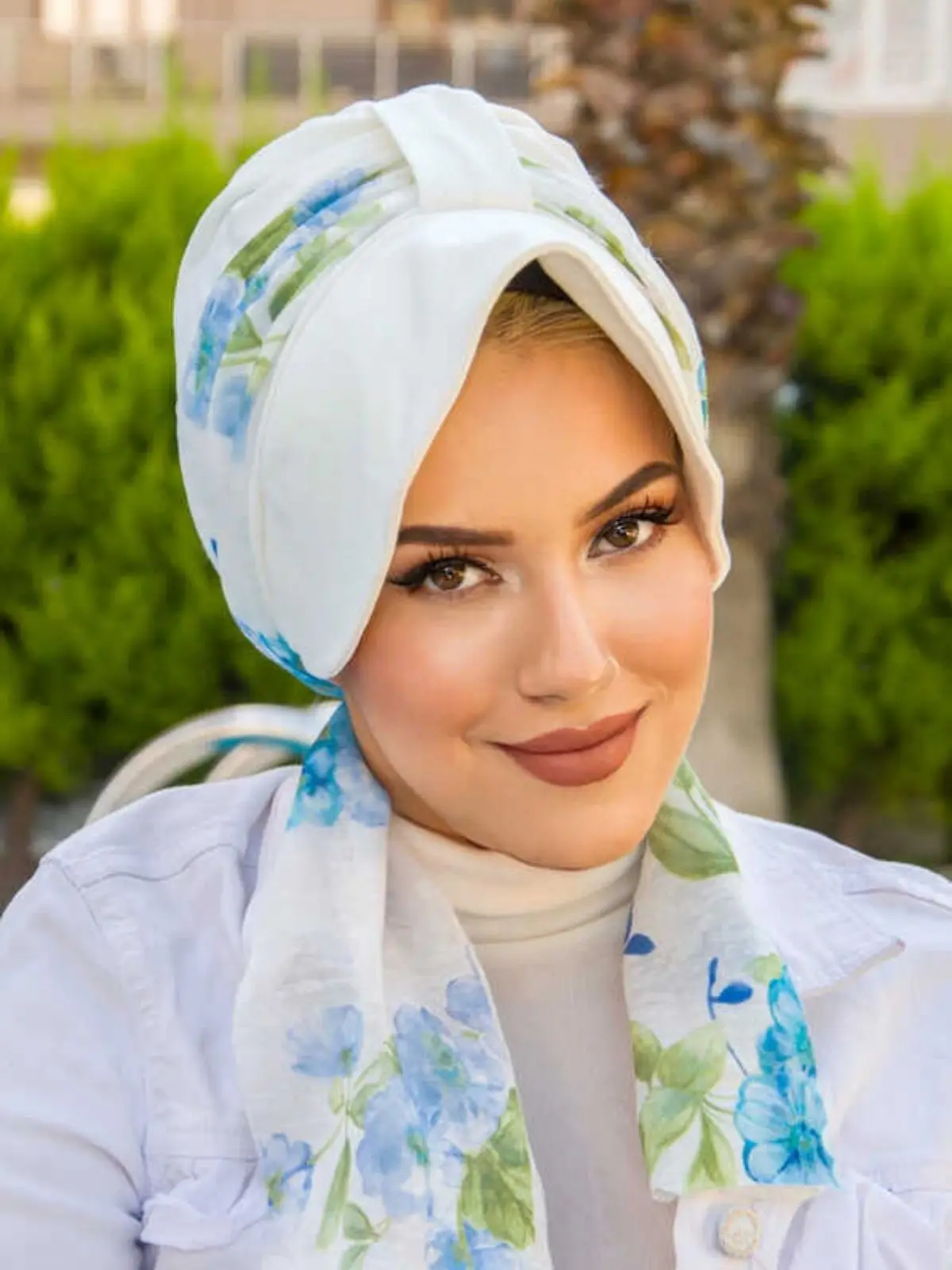 Flower Patterned Cap Bonnet Women Muslim Fashion Hijab Casual Comfortable Standard Turkish Arabic Islam Scarf Turban Bonnet