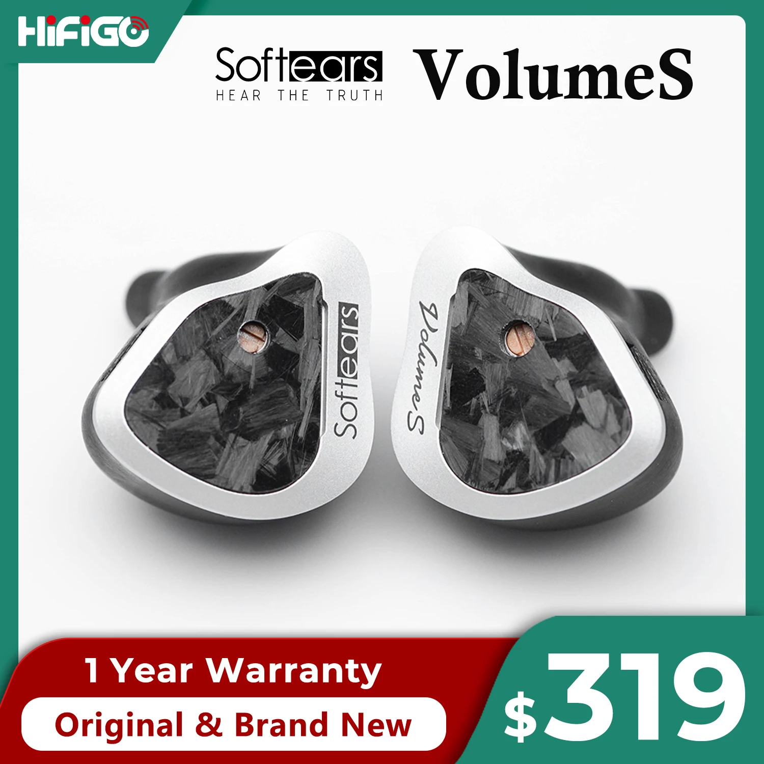 Softears VolumeS 2DD +2BA Hybrid Drivers In-ear Monitor Earphones