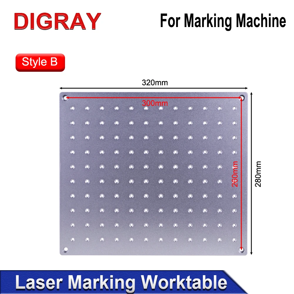 Рабочая платформа для листового алюминия DIGRAY 320*280 мм, 350*550 мм и 345*270 мм для волоконно-оптической лазерной маркировочной машины UV CO2.