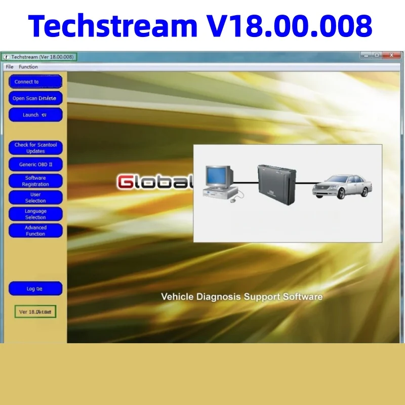 Best Selling Techstream V18.00.008 TIS Full System Auto Car Diagnostic Software Fit For MINI VCI OBD2 Diagnostic Cable