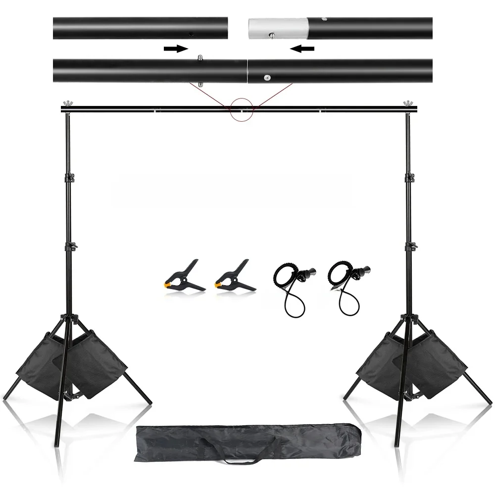 2X2M 2X3M 2.6X3M stojak na tło fotografia Studio fotograficzne zielony ekran tła Chromakey System wsparcia rama Chroma Video — zdjęcie produktu 7