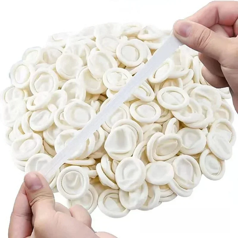 20/300PCS Wegwerp Vingertoppen Protector Handschoenen Natuurlijk Rubber antislip Antistatische Latex Vinger Babybedjes Vingertoppen rubberen handschoenen - afbeelding 2