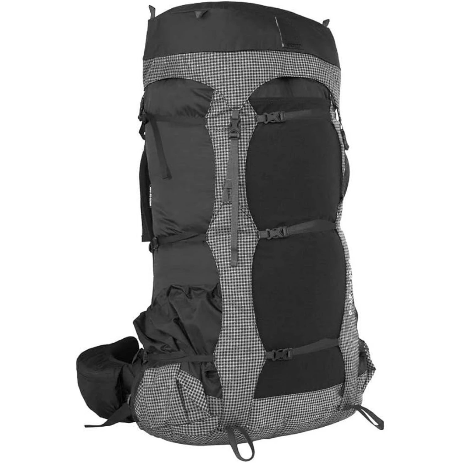 60L Backpack Black/Black Gingham/Teal Short