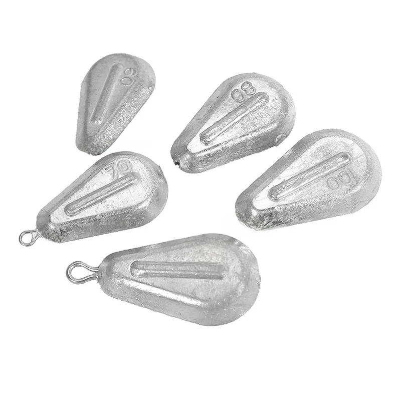 Plomb de pêche plat avec anneau de suspension, poids de pêche 10g/20g/40g/60g/80g/100g/120g/200g/300g, accessoires de pêche
