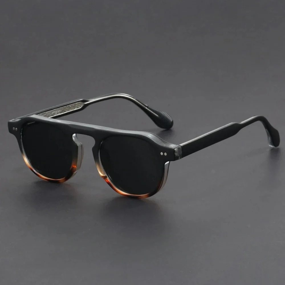 Marka oryginalne okulary w stylu vintage dla mężczyzn modne okulary z octanu z osłoną черепахи wysokiej jakości odcienie okulary dla kobiet — zdjęcie 2