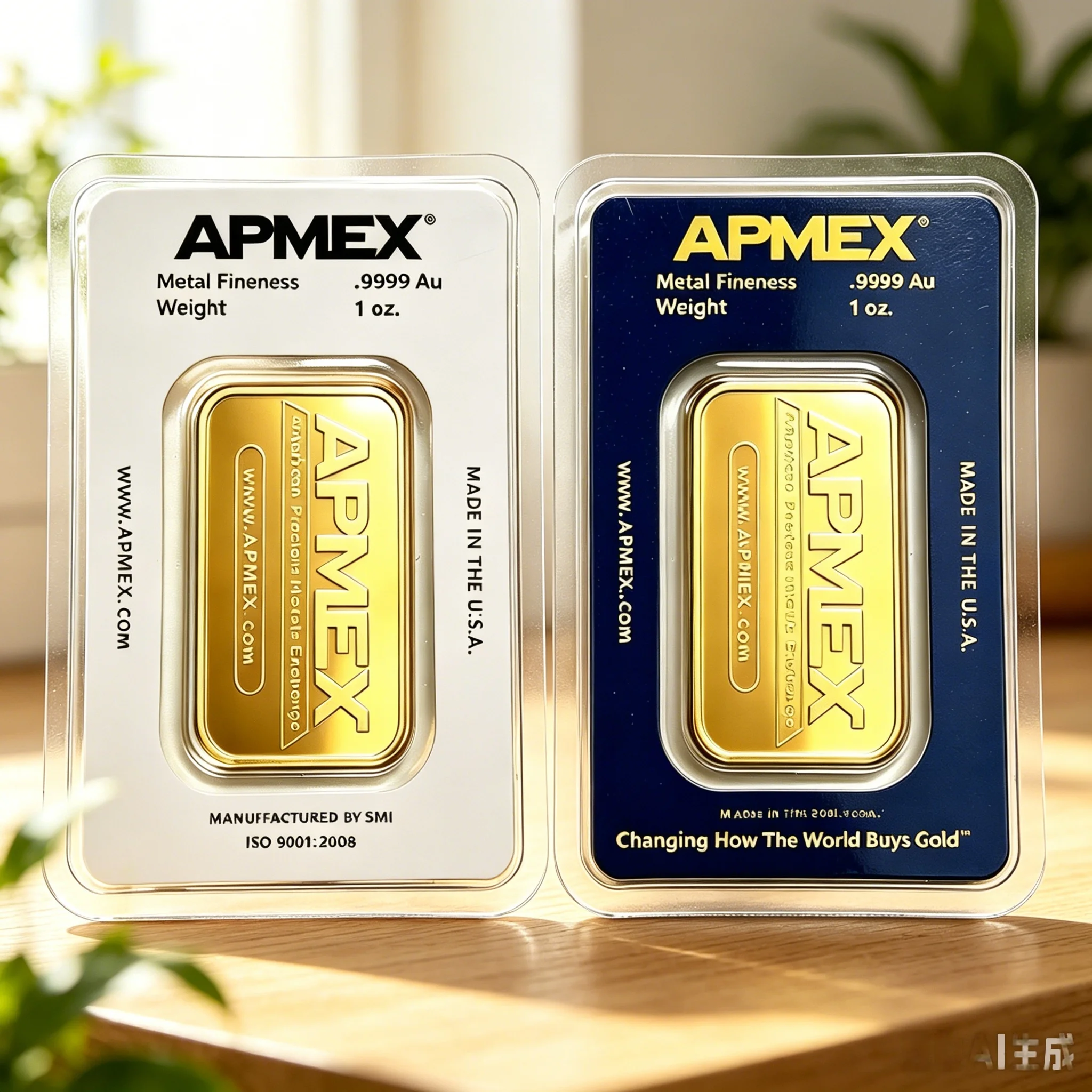 1 oz APMEX Gold Bar High Quality Gold plated Apmex Bullion Non-Magnetic Silver Bar Hot Selling Business Gift Collectible