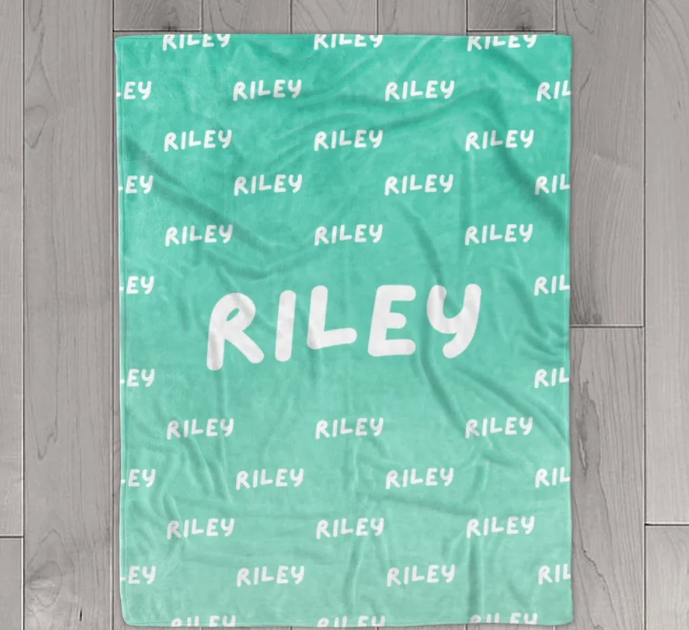 Personalized Big Name Blanket for Baby/Kids/Youth/Adult,Birthday Gift,Baby Blanket Single Sided Printing ,Christmas Gift