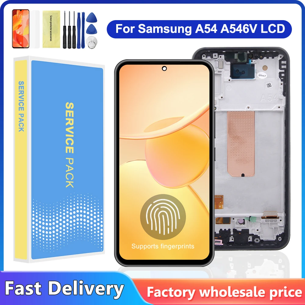 6.4\'\' OLED Display For Samsung A54 5G LCD Display Touch Screen Digitizer Assembly Replacement For Samsung A546 A546B A546U LCD