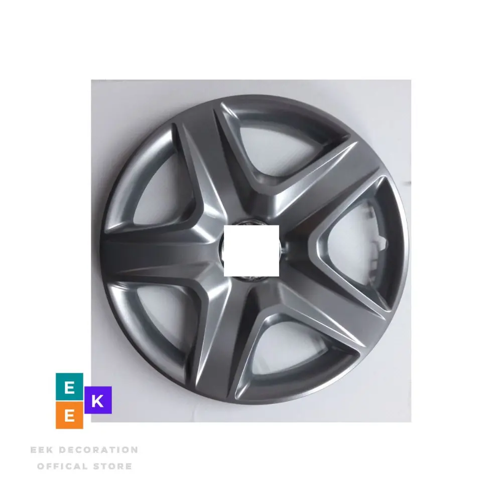 Auto Caps for Wheels Caps Wheel with 14 Inch 15 Inch Hubcap 16 Inch 4 Pieces + Emblem Silver  Color Abs plastic A++