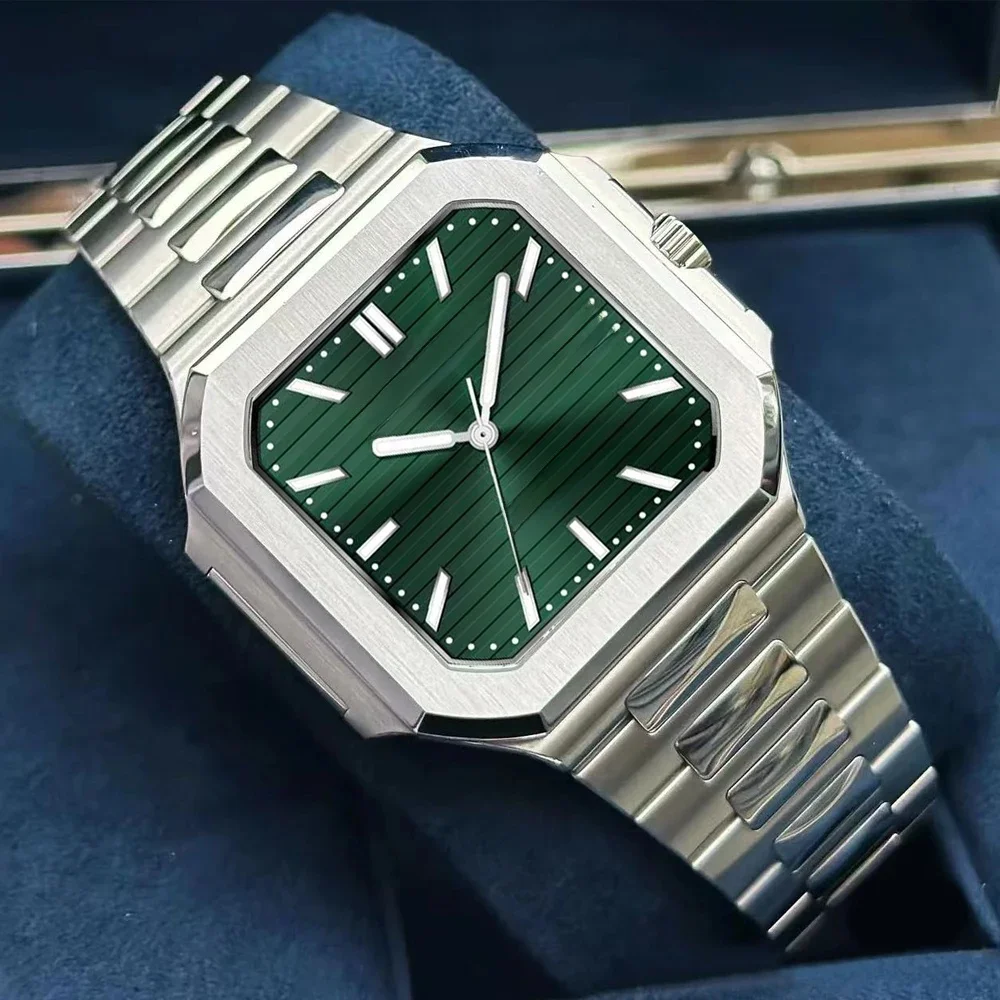 2025 Specht & Söhne Herren-Armbanduhr, klassisch, kubisch, automatisch, mechanisch, 50 m wasserdicht, leuchtendes Saphirglas, Reloj Hombre, 41 mm