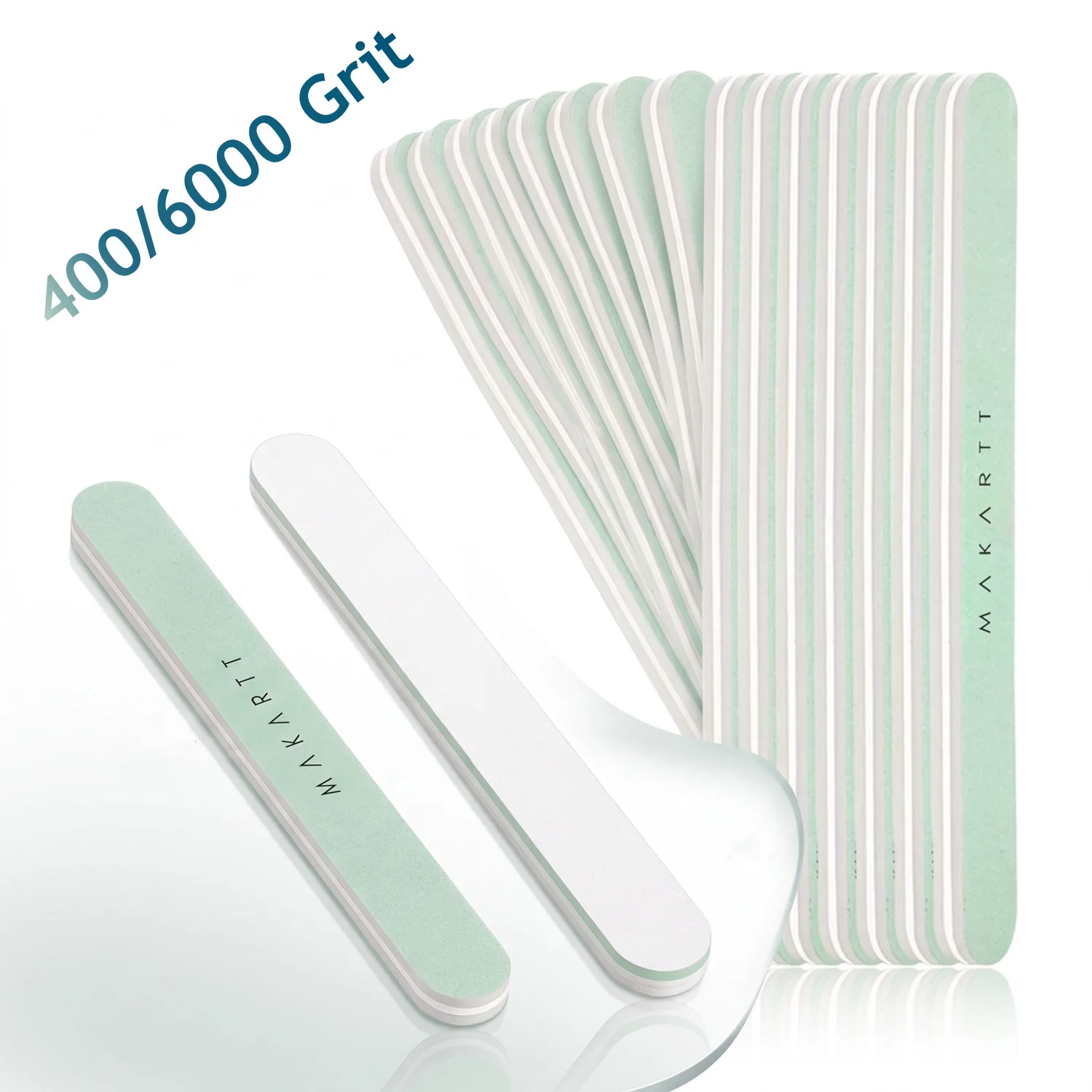 Nail Buffer for Natural Nails： 400/6000 Grit Buffer Kit, 10PCS | 2-Step Shine, Smooth & Glossy Finish,Nail Care Supplies