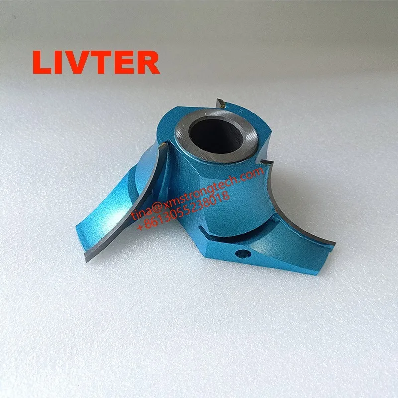 LIVTER Woodworking 3 Wing Concave Carbide Tipped Quarter Round Shaper Cutters