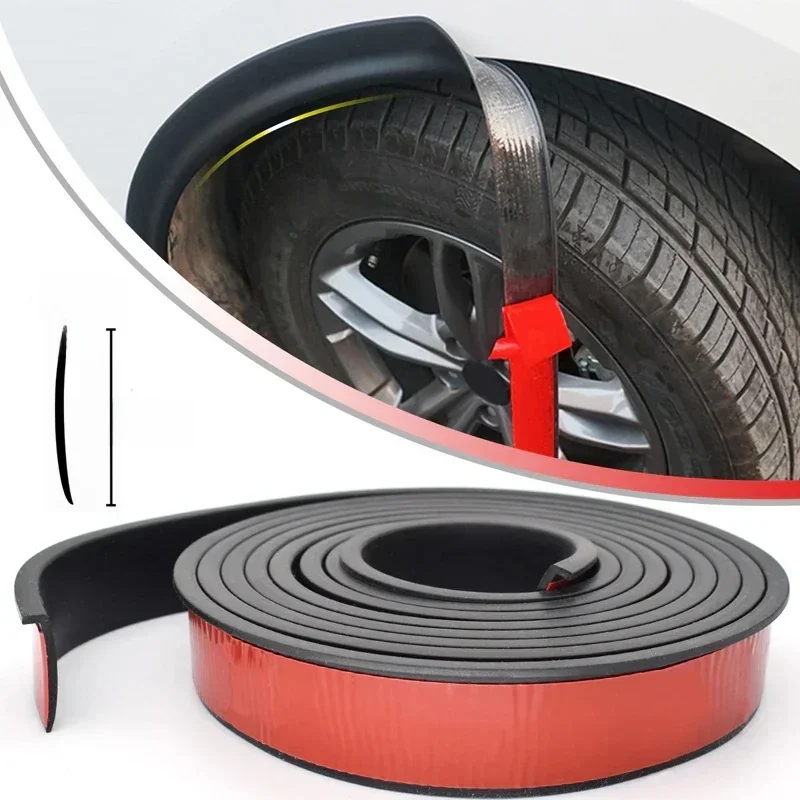 Błotniki samochodowe Osłona nadkola Listwa wykończeniowa Brwi Wargi Anti Scratch Mudflaps Uniwersalna gumowa uszczelka Protector Styling — 2