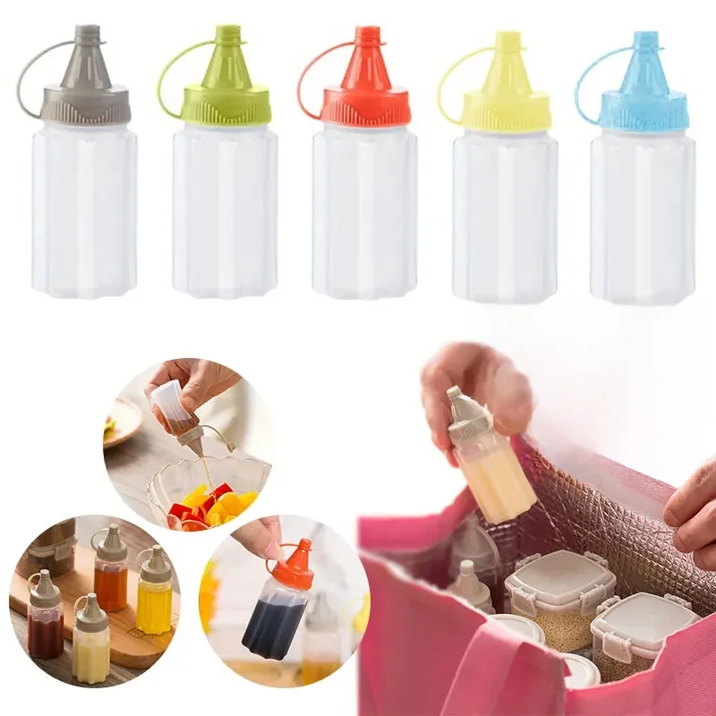 Bouteille à presser pour vinaigre et Sauce domestique, 5/1 pièces, bouteille Portable pour Barbecue en plein air, bouteille de fête de pique-nique, accessoires de cuisine, outil