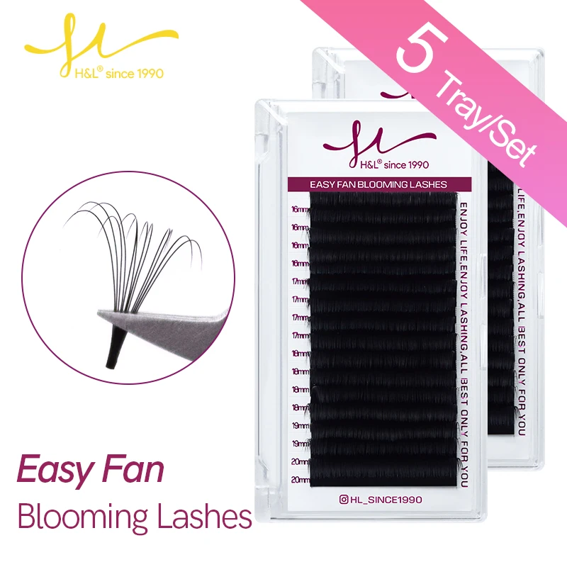 

Easy Fan Lashes Eyelashes Extensions Supplies Makeup Tools 16 Rows 10 Trays Blooming Lashes