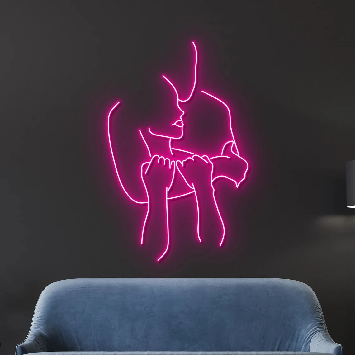 Hugging Couple Neon Sign Couple Wall Art Decor Body Neon Personalized Bedroom Decor Couple Gift