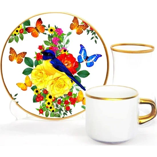 

Toygar Damla Asena Tea Coffee Set 6 Pieces Robin