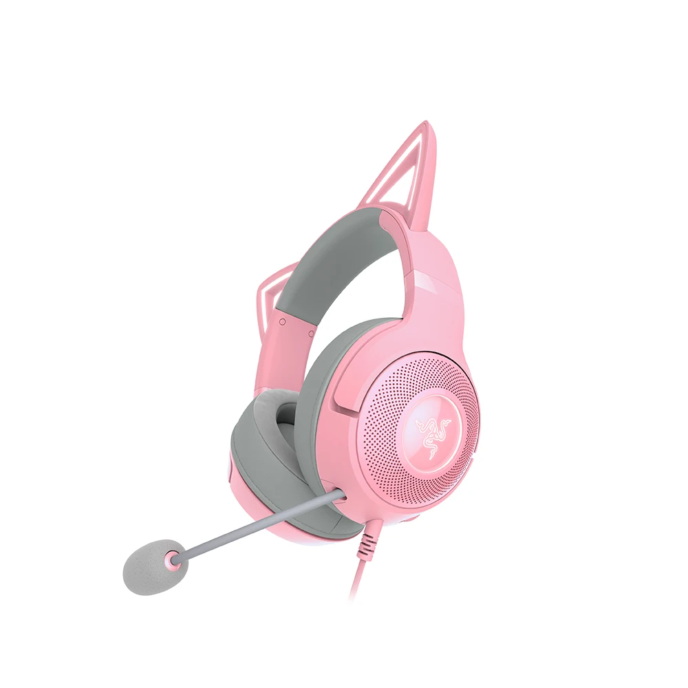 Razer Kraken Kitty V2 Quartz Kraken Kitty V2 Quartz Pink Gaming Headset Streaming Internet Broadcasting RGB