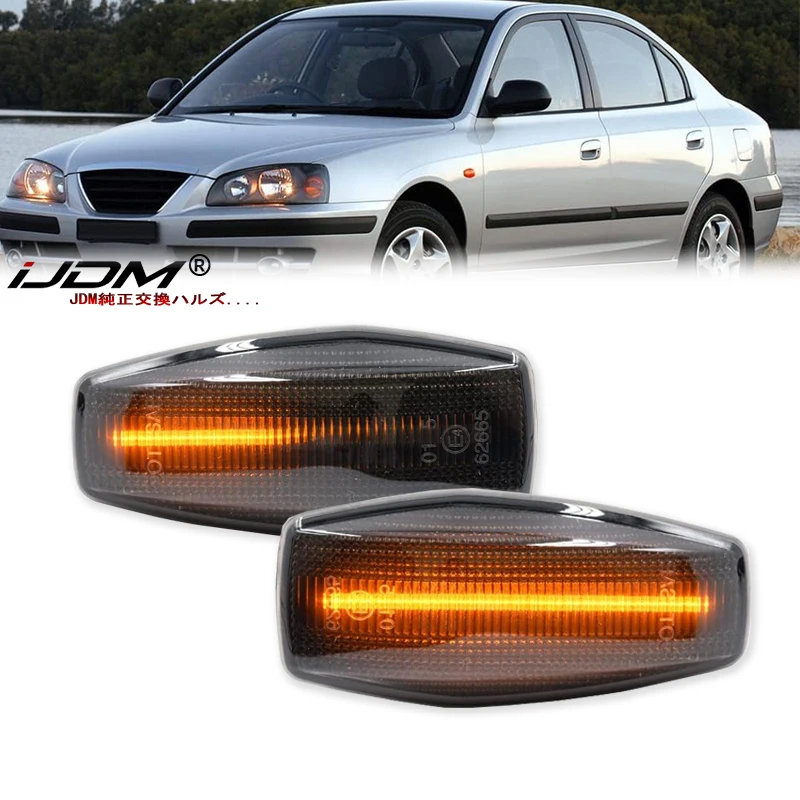 

2pcs Dynamic Blinker Amber LED Light Side Marker For Hyundai Tucson Terracan Coupe Trajet Matrix Elantra XD i10 Getz Sonata XG