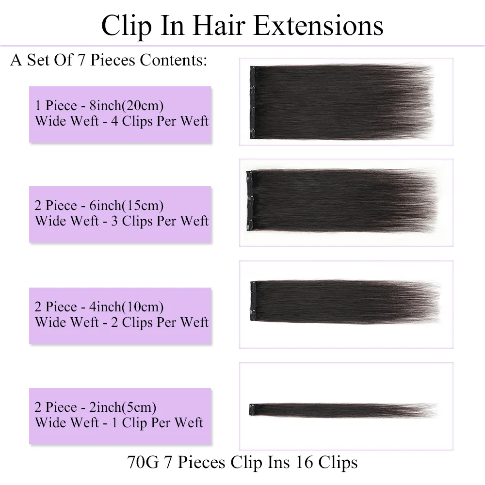 Extensiones de cabello humano con Clip, extensiones rectas de cabello humano Real, Clip de trama Doble