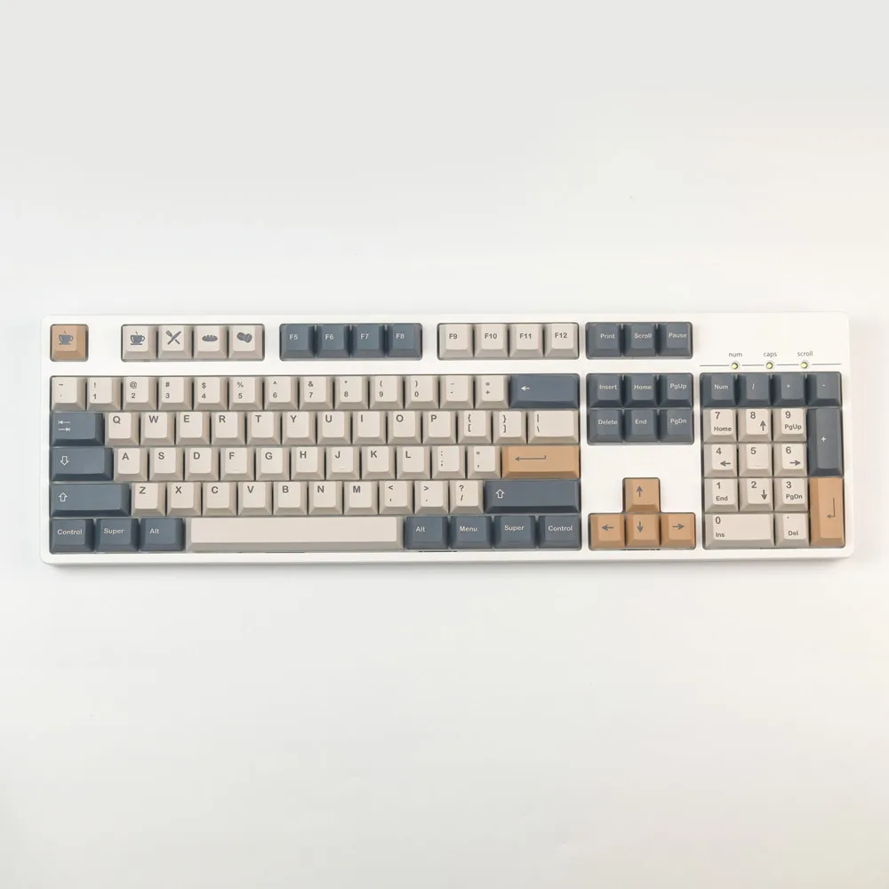 GMK coffee Keycaps, 136 Keys PBT Keycaps Cherry Profile DYE-SUB Personalized GMK Keycaps For Mechanical Keyboard