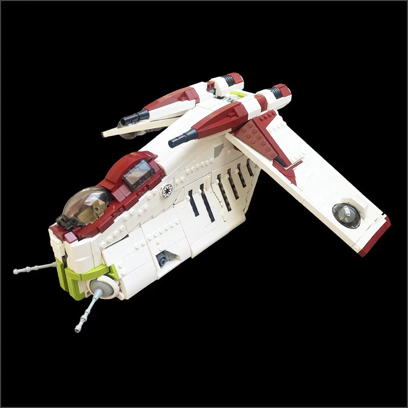 Star Plan Military Weapons Interstellar Fighter Attack Gunship MOC Building Blocks Technology Bricks TIE Spaceship Set Display T