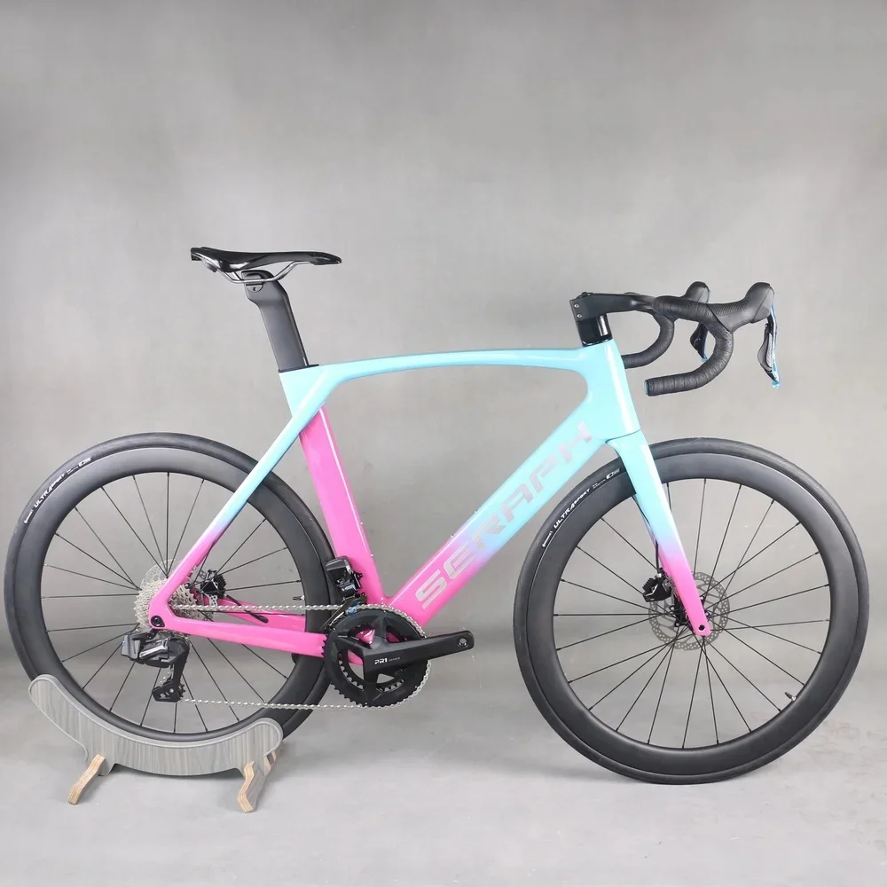 AliExpress SERAPH Aero Bicycle 24 Speed Disc Road Completel Bike TT-X34 WheelTop EDS Di2 Groupset 47/50/52/54/56/58/60cm Carbon Wheelset