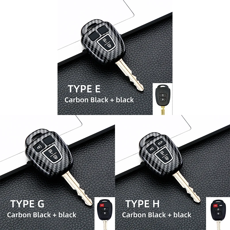 ABS Carbon 2/3/4 Buttons Remote Car Key Shell Case for Toyota Camry Prius 2012 2013 2014 2015 2016 2017 Corolla RAV4