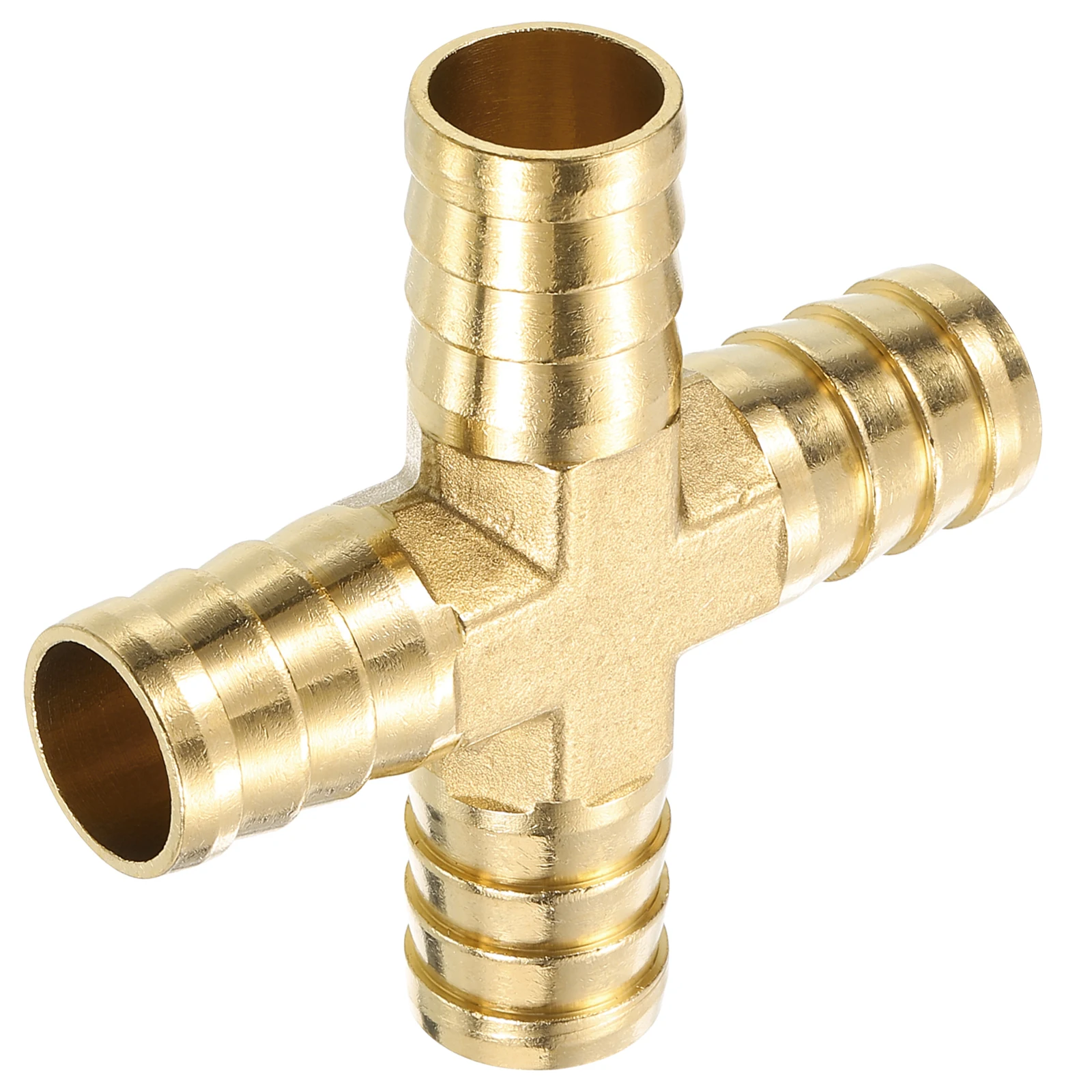 1/2/4Pcs 4 Way Brass Pipe Fitting Cross Barb Union Fitting Pipe Adapter Hose Clamp Barb Connector Joint Coupler Adapter 6mm-19mm