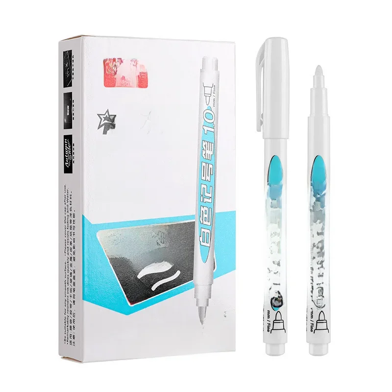 Stylo marqueur blanc huileux pour Graffiti, crayon Gel Permanent étanche, peinture de pneus, bande de roulement de pneu pour carnet de notes, stylo environnemental, 1/4 pièces