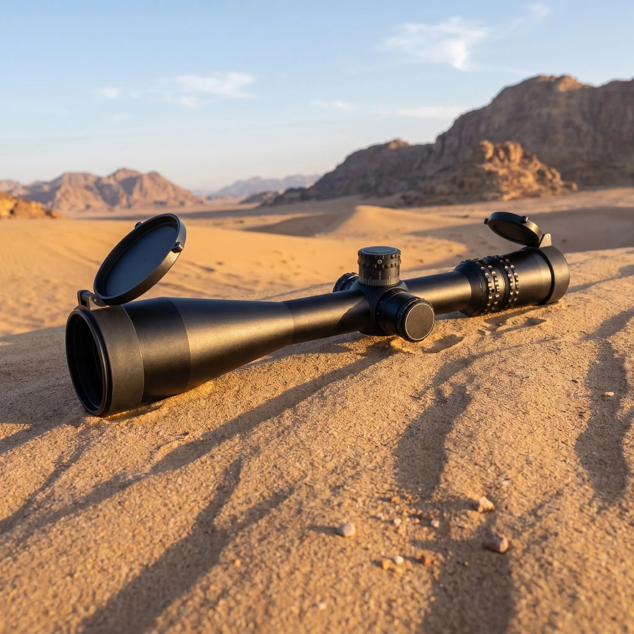 NXS Series First Focal Plane FFP 5.5-22x56 Rifle Scope 30mm Tube ZeroStop Turret Mil-R Reticle Sunshade Included