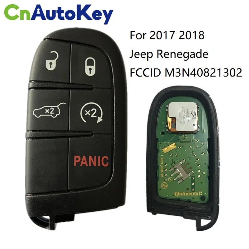 

CN086022 OEM For 2017 - 2018 Jeep Renegade 5 Button Smart Key FOB 433Mhz FCC ID M3N40821302