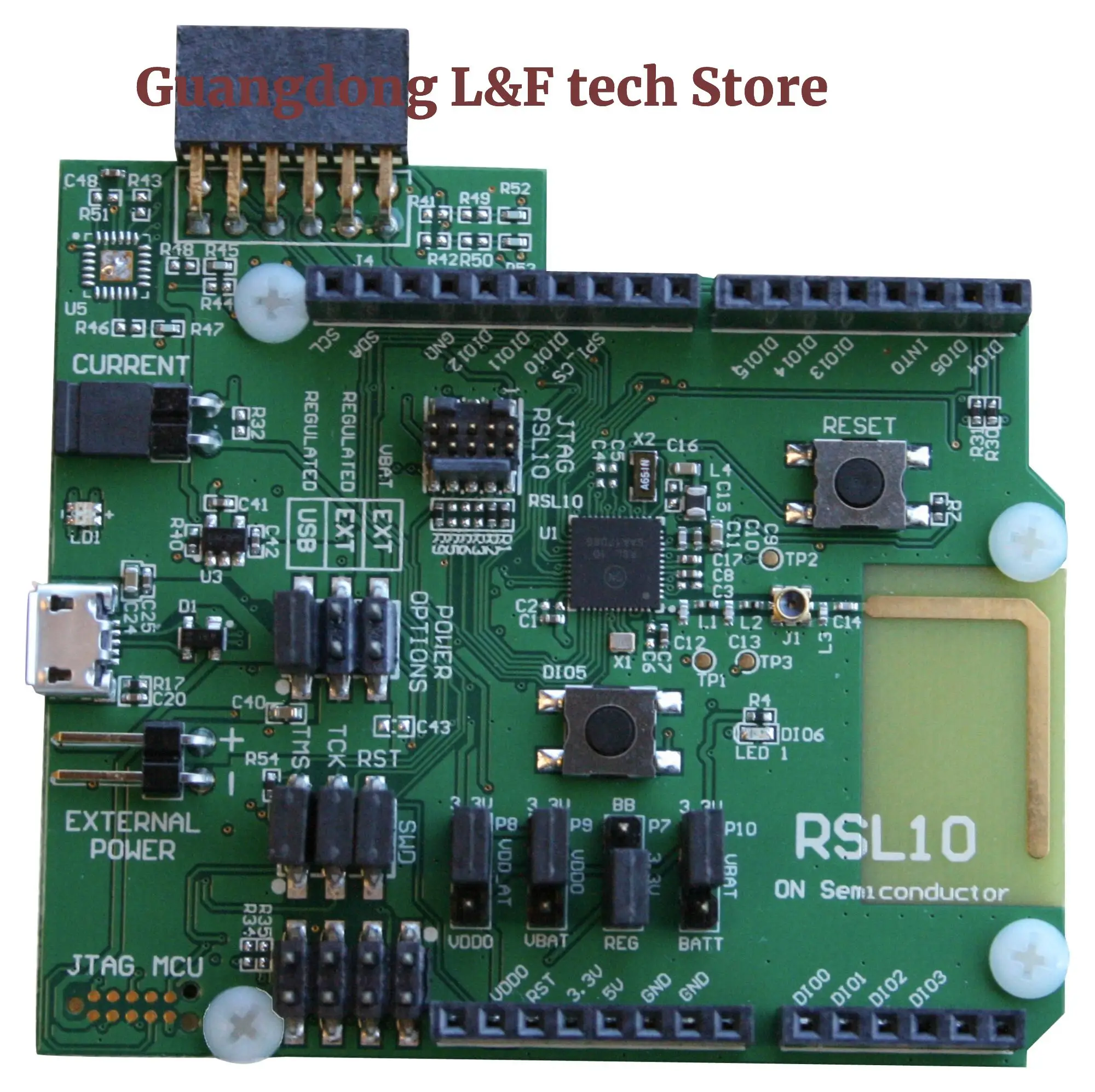 RSL10-002GEVB Evaluation Board, RSL10 SoC, Bluetooth 4.2 (BLE), On-Board J-Link J-LINK  Debugger