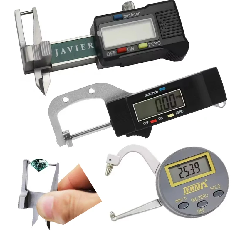 0-25mm Digital Diamond Gem Pocket Gauge Mini Type Three-Purpose Digital Caliper Thickness Caliper Gauge Measure Thickness Tool