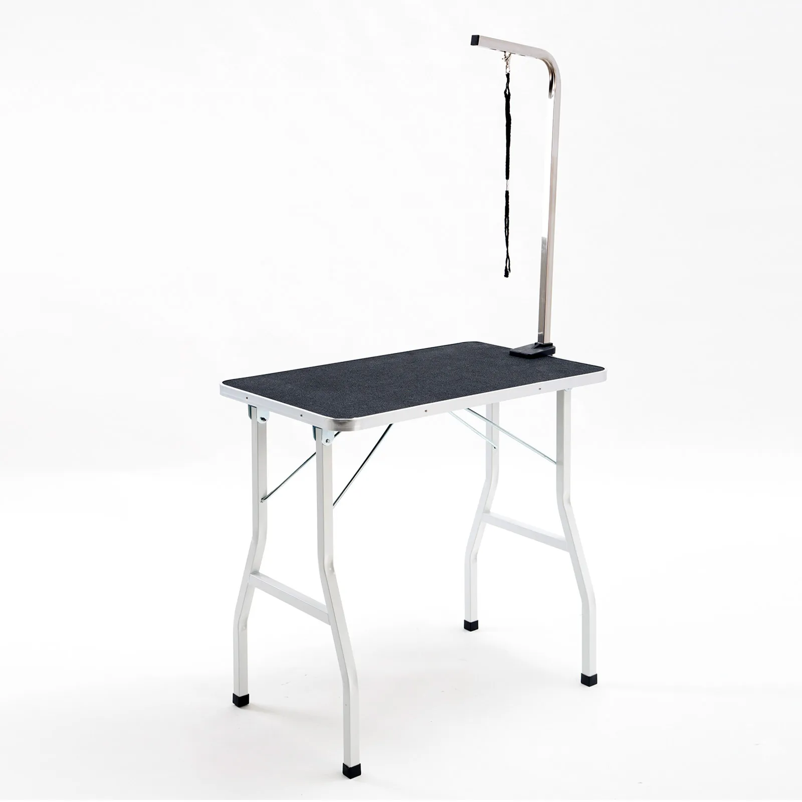 Professional Dog Grooming Table w/ Adjustable Arm & Noose. Portable Pet Trimming Desk for Small/Medium Pets, 90x60x76cm.