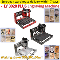 Shipped From Poland CNC 3020 Plus Full Square Rail Metal Desktop Engraving Machine Wood PVC Acrylic PCB Copper Aluminum
