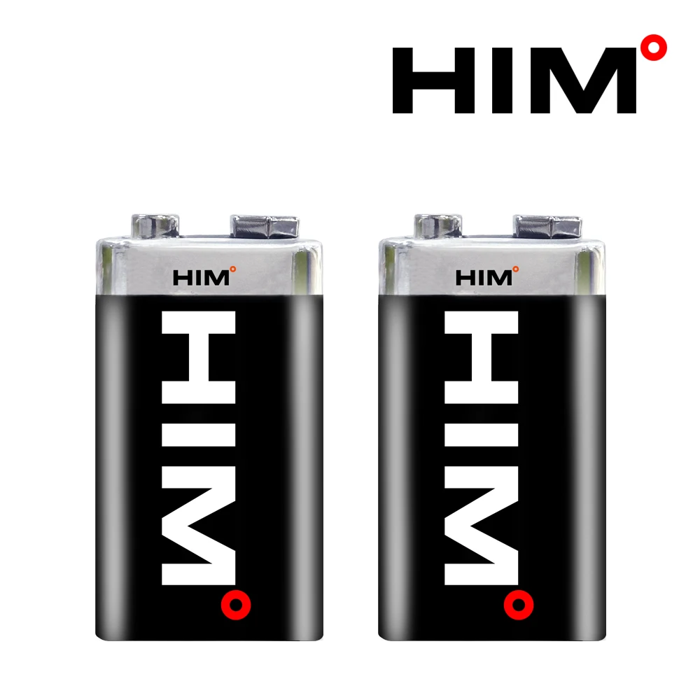 Him Power Manganese 9V Battery 6F22 2 Alial Vinyl Packaging High Performance High Efficiency Domestic Award